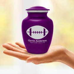 Football Sharing Urn - Purple Luster