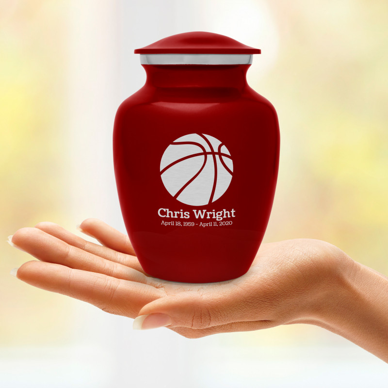 Basketball Sharing Urn - Ruby Red