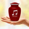 Music Note Sharing Urn - Ruby Red