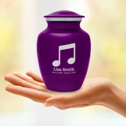 Music Note Sharing Urn - Purple Luster