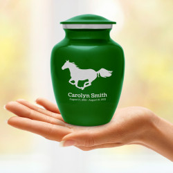 Horse Sharing Urn - Shamrock Green
