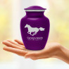 Horse Sharing Urn - Purple Luster