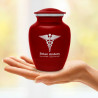 Caduceus Sharing Urn - Ruby Red