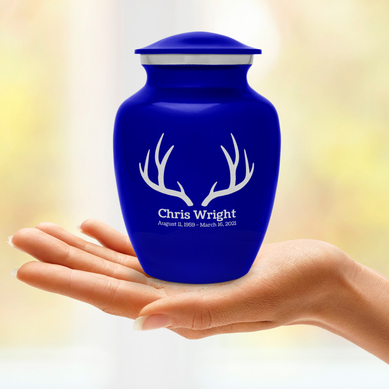 Antlers Sharing Urn - Midnight Blue