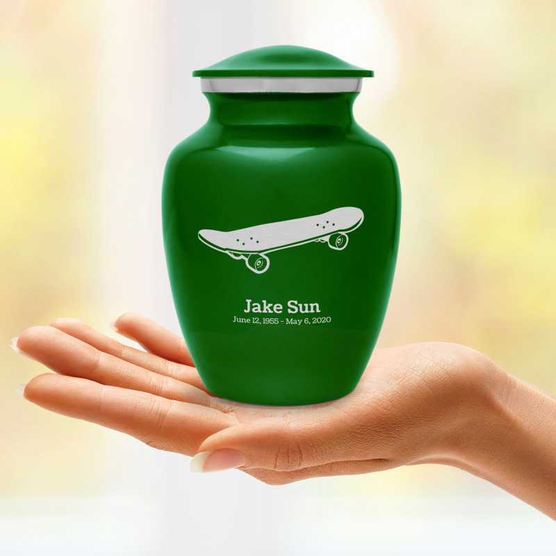 Skateboard Sharing Urn - Shamrock Green