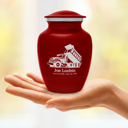 Dump Truck Sharing Urn - Ruby Red