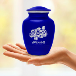 Riding Lawn Mower Sharing Urn - Midnight Blue