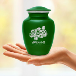 Riding Lawn Mower Sharing Urn - Shamrock Green