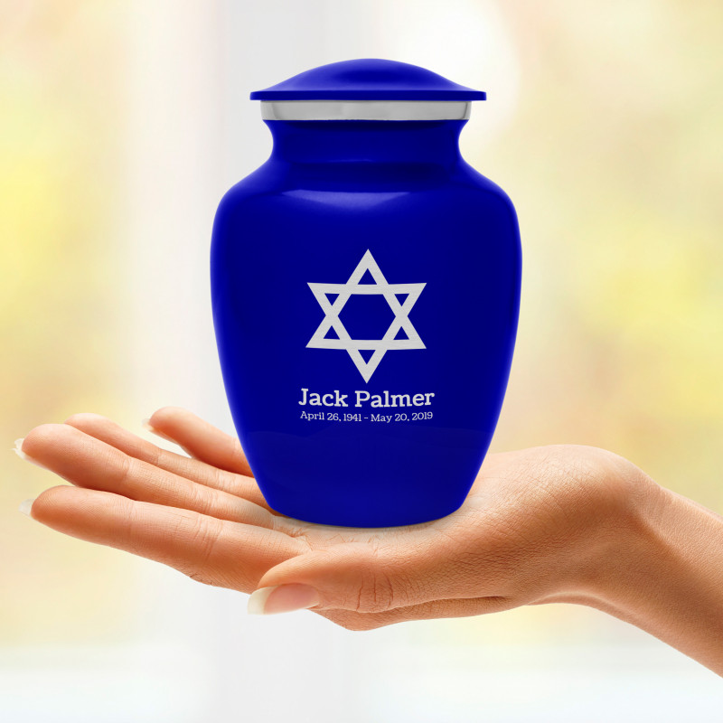 Star of David Sharing Urn - Midnight Blue