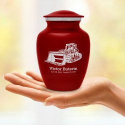 Bulldozer Sharing Urn - Ruby Red