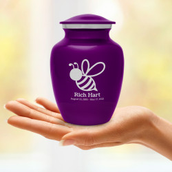Bee Sharing Urn - Purple Luster