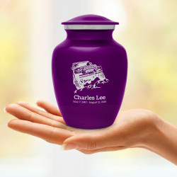 Offroad Truck Sharing Urn - Purple Luster