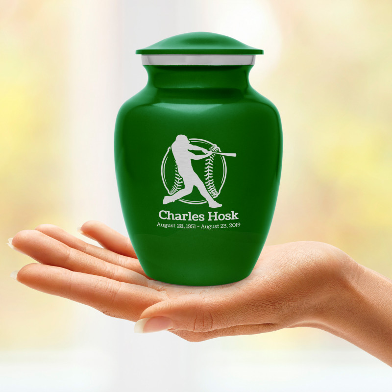 Baseball Sharing Urn - Shamrock Green