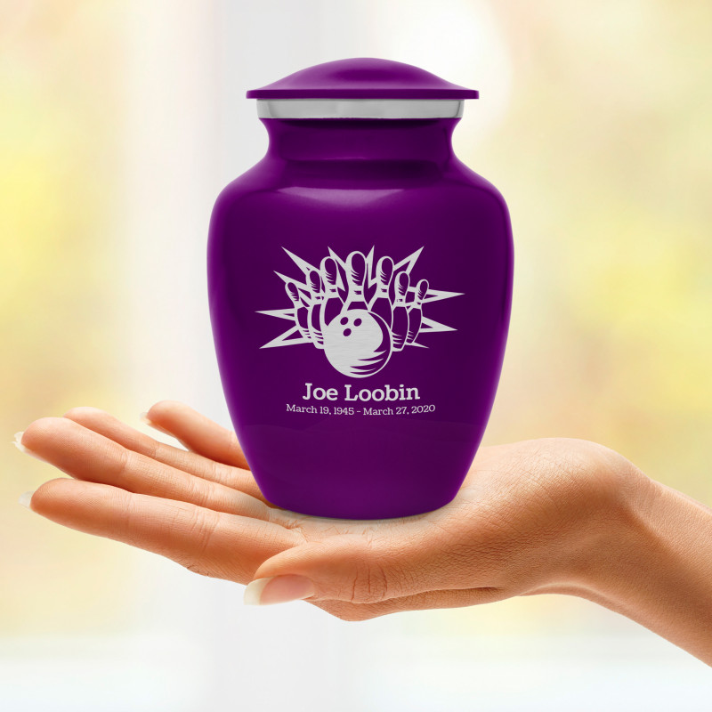 Bowling Sharing Urn - Purple Luster