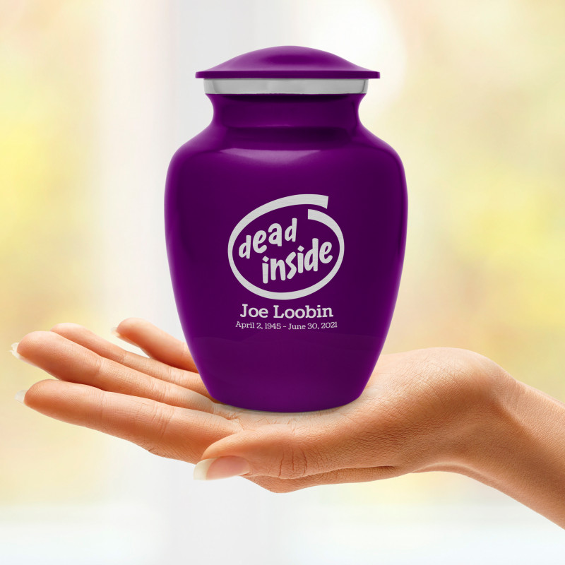Dead Inside Sharing Urn - Purple Luster