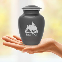 Travel Trailer Camper Sharing Urn - Gunmetal Gray
