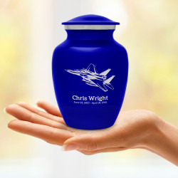 Fighter Jet Plane Sharing Urn - Midnight Blue