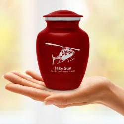 Helicopter Sharing Urn - Ruby Red
