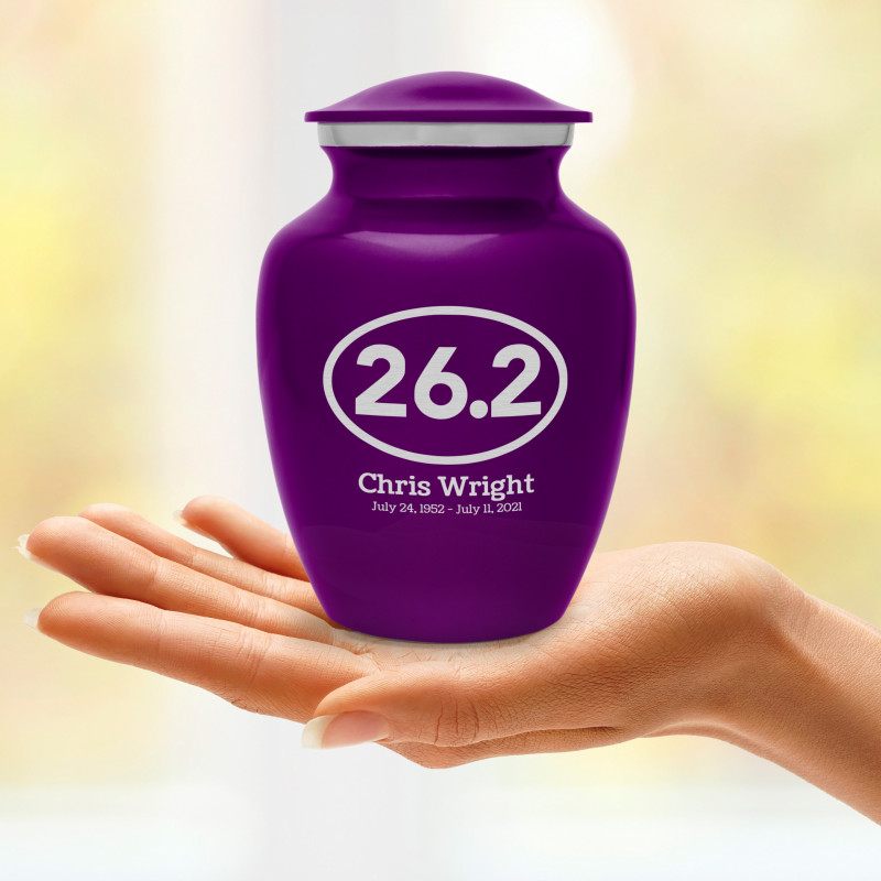 Marathon 26.2 Running Sharing Urn - Purple Luster