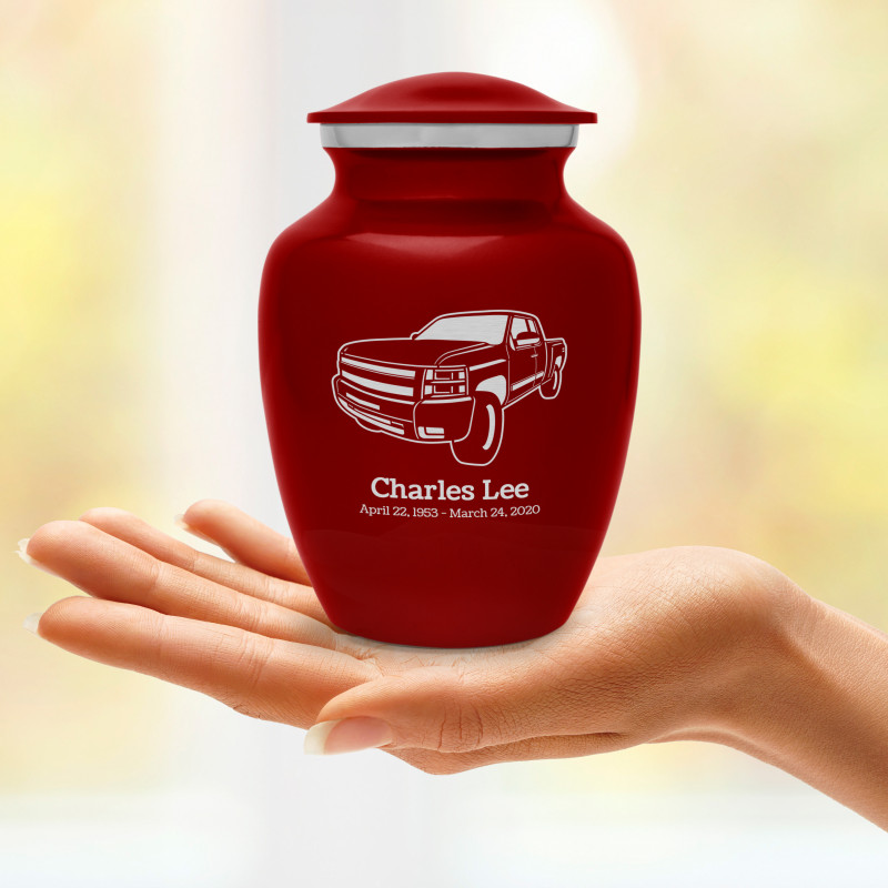 Truck I Sharing Urn - Ruby Red