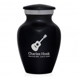 Acoustic Guitar Keepsake Urn - Jet Black