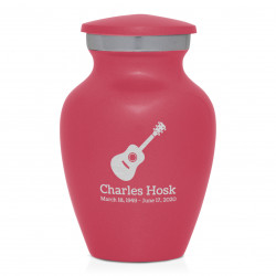 Acoustic Guitar Keepsake Urn - Rose Pink