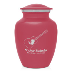 Acoustic Guitar Sharing Urn - Rose Pink