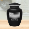 American Flag Sharing Urn - Jet Black