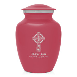 Celtic Cross Sharing Urn - Rose Pink