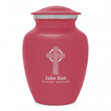 Celtic Cross Sharing Urn - Rose Pink