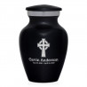 Celtic Cross Keepsake Urn - Jet Black