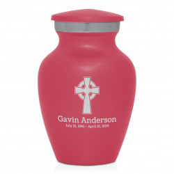 Celtic Cross Keepsake Urn - Rose Pink