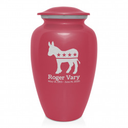 Democratic Donkey Cremation Urn - Rose Pink