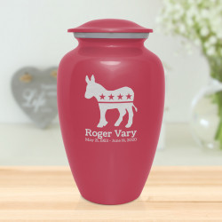 Democratic Donkey Cremation Urn - Rose Pink