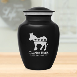 Democratic Donkey Sharing Urn - Jet Black