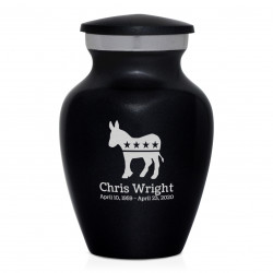 Democratic Donkey Keepsake Urn - Jet Black