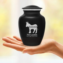 Democratic Donkey Sharing Urn - Jet Black