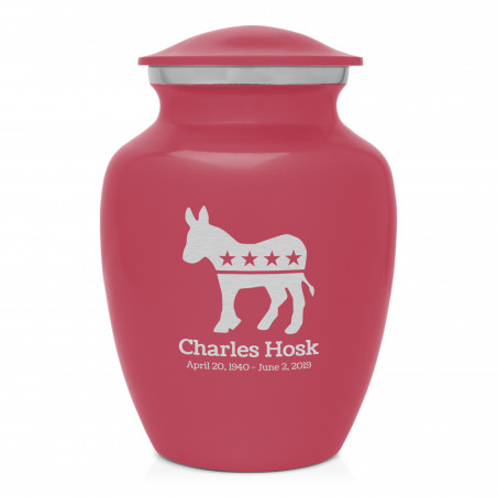 Democratic Donkey Sharing Urn - Rose Pink