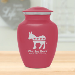 Democratic Donkey Sharing Urn - Rose Pink