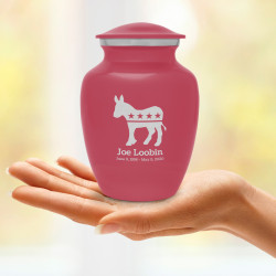 Democratic Donkey Sharing Urn - Rose Pink