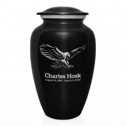 Eagle Cremation Urn - Jet Black
