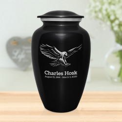 Eagle Cremation Urn - Jet Black