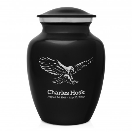 Eagle Sharing Urn - Jet Black