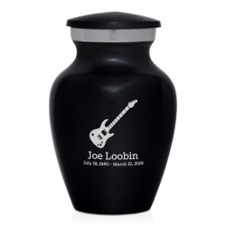 Electric Guitar Keepsake Urn - Jet Black