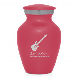 Electric Guitar Keepsake Urn - Rose Pink