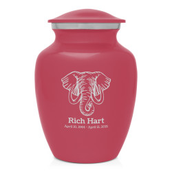 Elephant Sharing Urn - Rose Pink