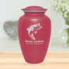 Bass Fishing Cremation Urn - Rose Pink