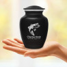 Bass Fishing Sharing Urn - Jet Black