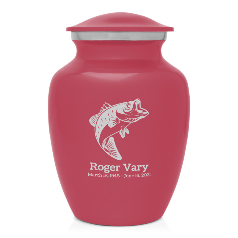 Bass Fishing Sharing Urn - Rose Pink
