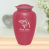 Salmon Fishing Cremation Urn - Rose Pink